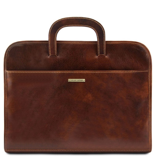 Leather Document cases Brown Sorrento - Document Leather briefcase | TL141022 San Rocco Italia